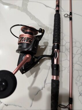 Penn Passison ll Rose Gold Spinning Fishing Rod & Reel Combo by